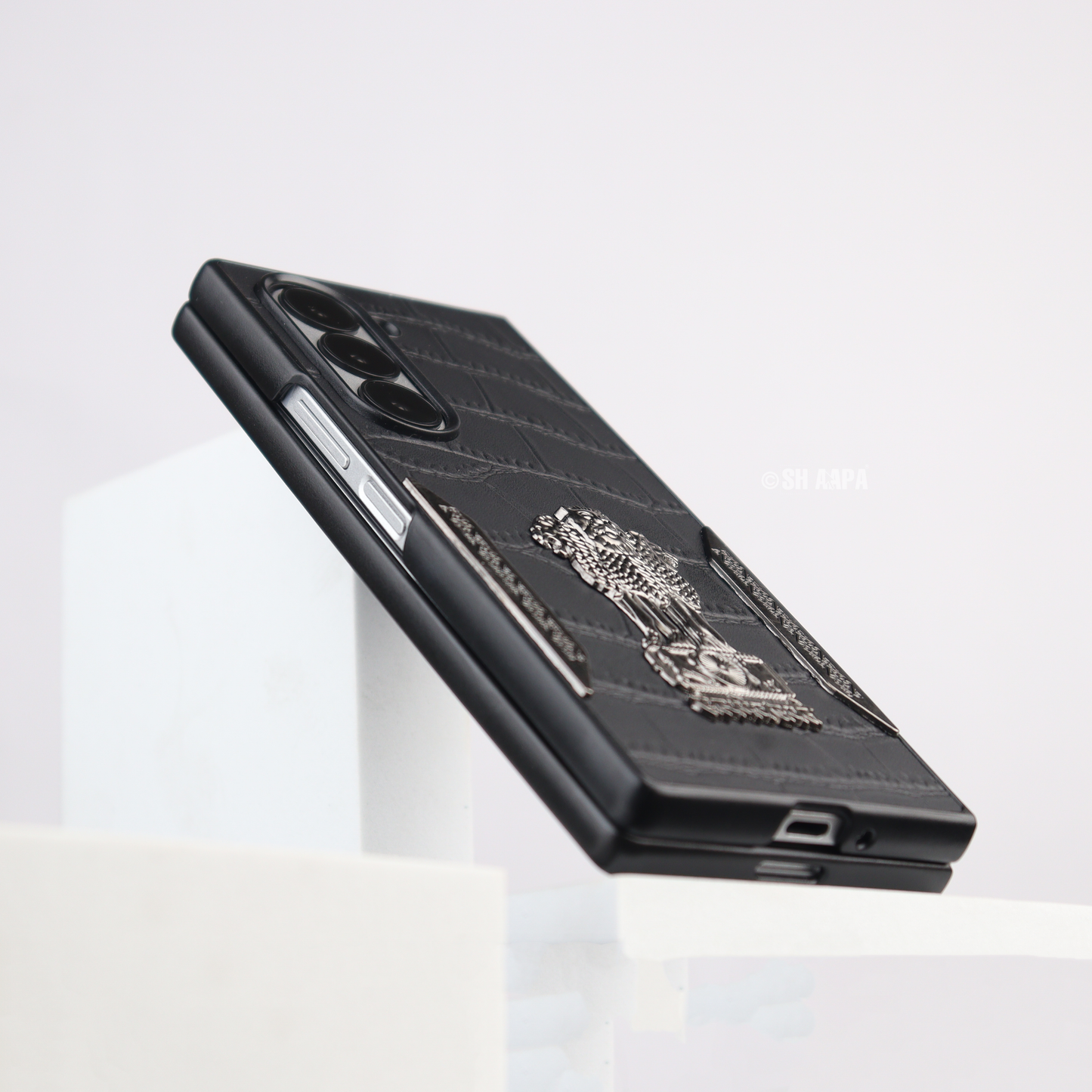 Galaxy Z Fold Series Satyamev Jayate Leather Textured Case