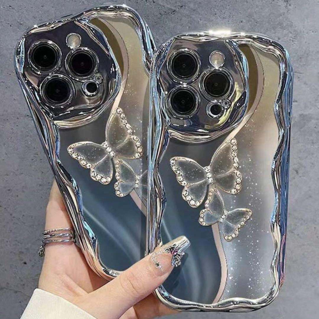 Crystal Sparkle Mirror Butterfly Case - iPhone