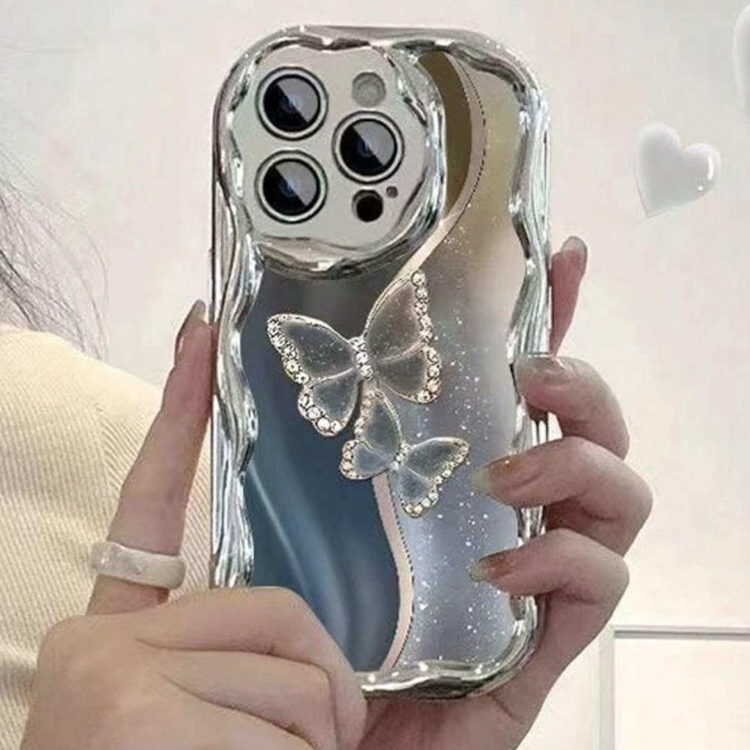 Crystal Sparkle Mirror Butterfly Case - iPhone
