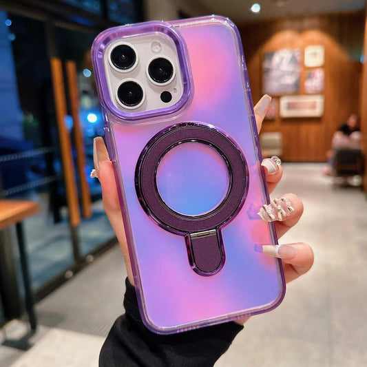 Holographic Magnetic Ring Stand Case - iPhone