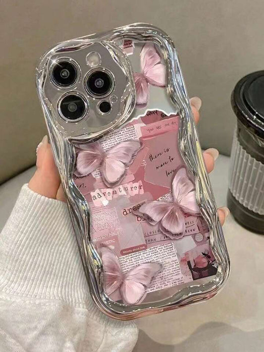 Dreamy Pink Butterfly Aura Case - iPhone