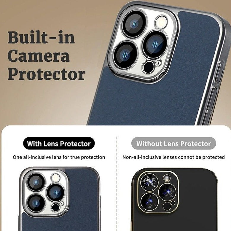 Premium Titanium Matel Dual Tone Case - iPhone