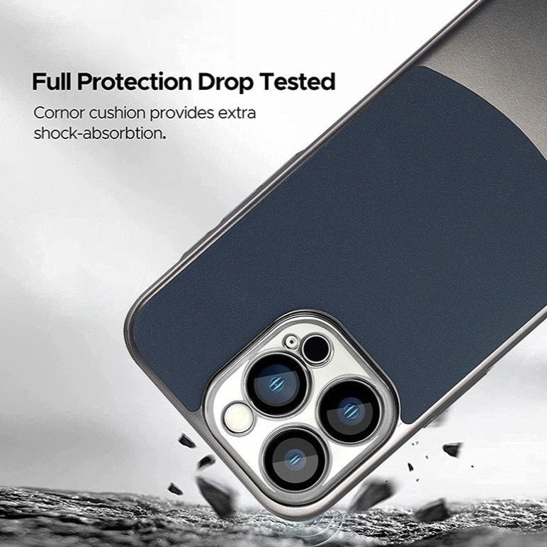 Premium Titanium Matel Dual Tone Case - iPhone