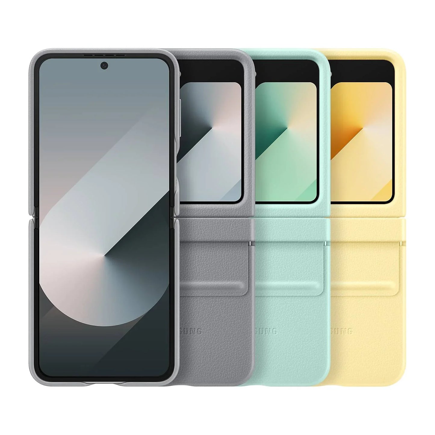 Galaxy Z Flip Series Premium Faux Leather Folding Case
