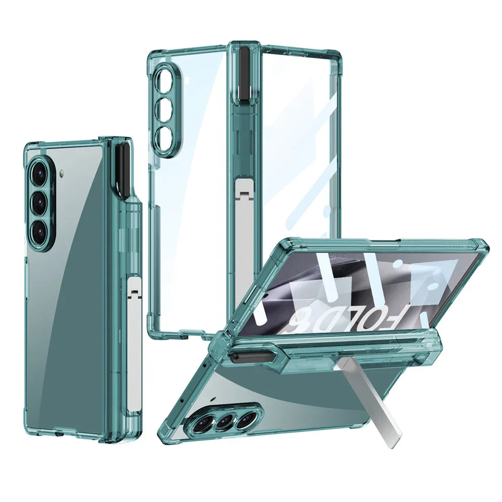 Galaxy Z Fold Series Magnetic Bracket Case with Airbag Shaft Design