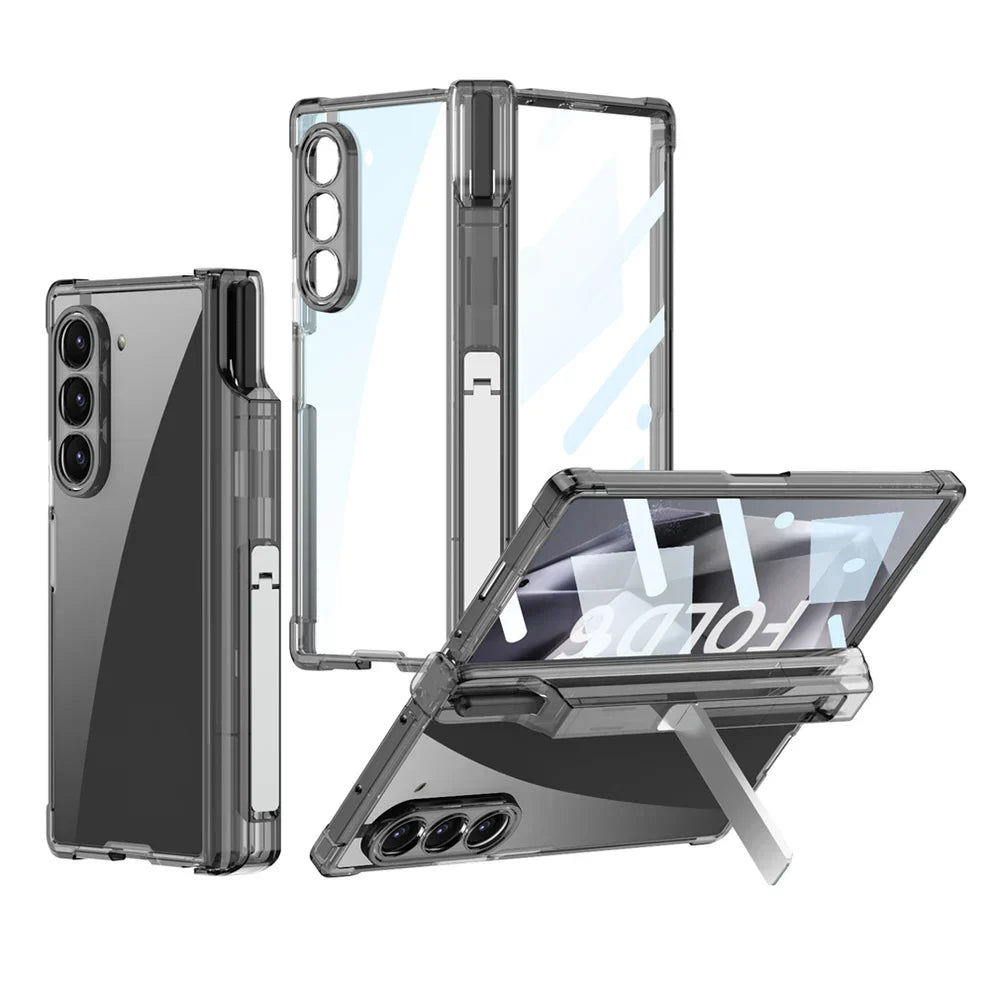 Galaxy Z Fold Series Magnetic Bracket Case with Airbag Shaft Design