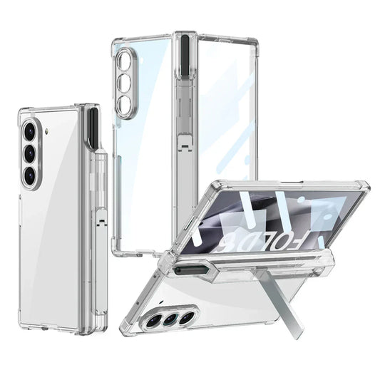 Galaxy Z Fold Series Magnetic Bracket Case with Airbag Shaft Design