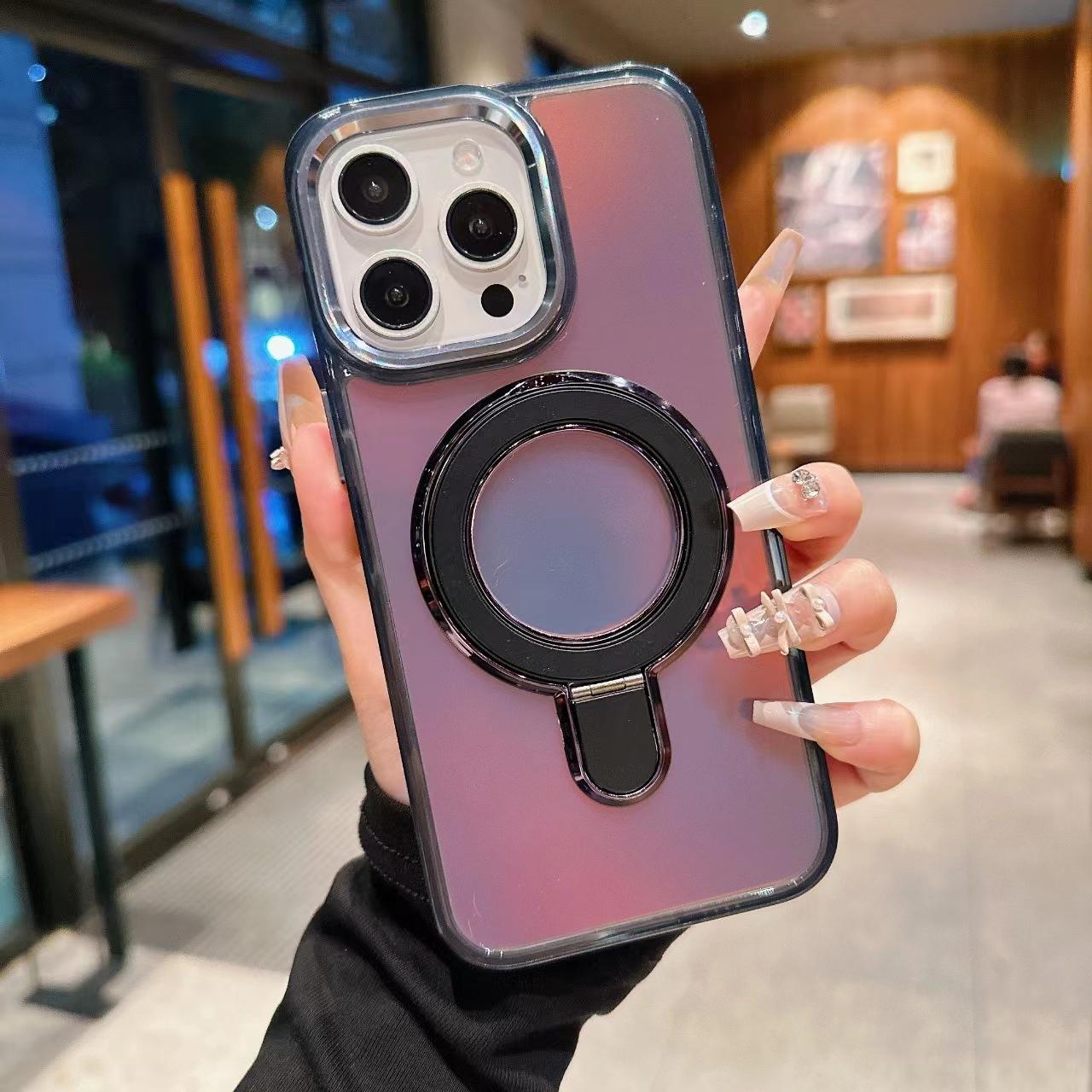 Holographic Magnetic Ring Stand Case - iPhone