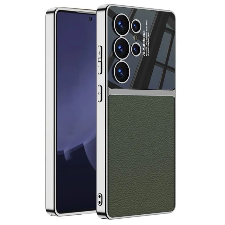 Galaxy S Series Electroplated Business Leather Case with Paitabone Cover