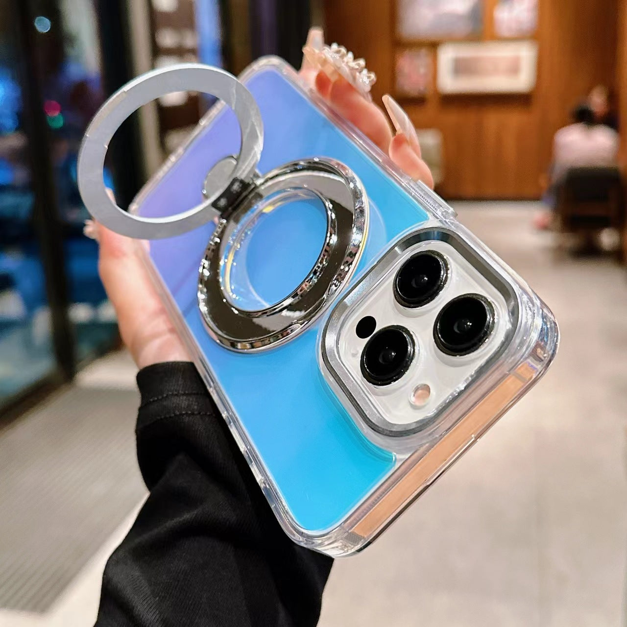 Holographic Magnetic Ring Stand Case - iPhone