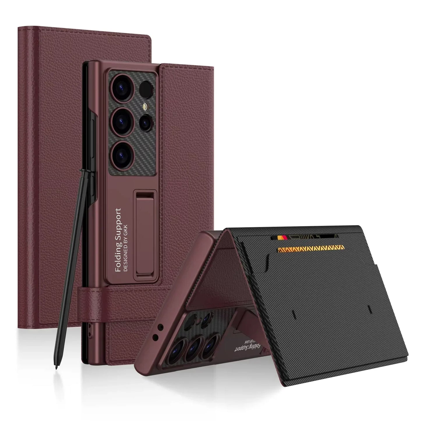 Galaxy S Series Folding Bracket Card Wallet Case
