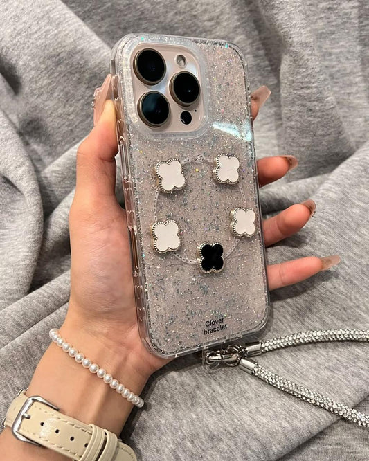 CelestiClover Luxe Glitter Bracelet Case with Chain - iPhone