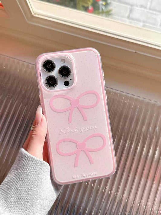 SoftPink Bow Armour Case - iPhone
