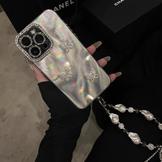 GlimmerLuxe Crystal Butterfly Case - iPhone