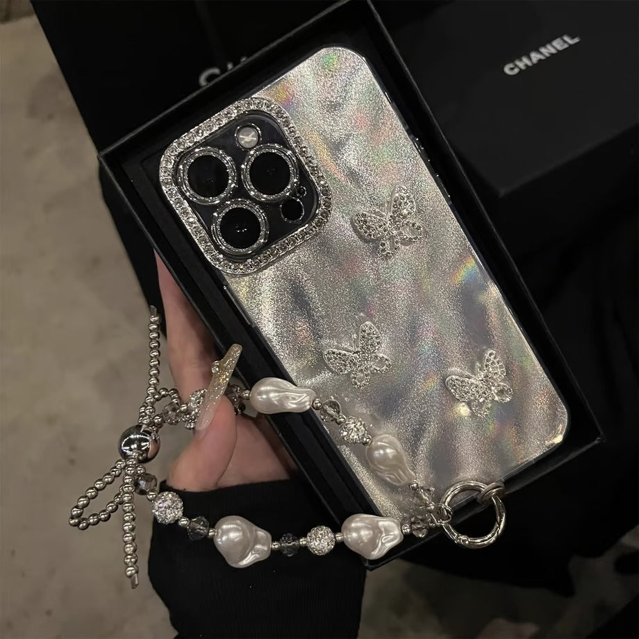 GlimmerLuxe Crystal Butterfly Case - iPhone