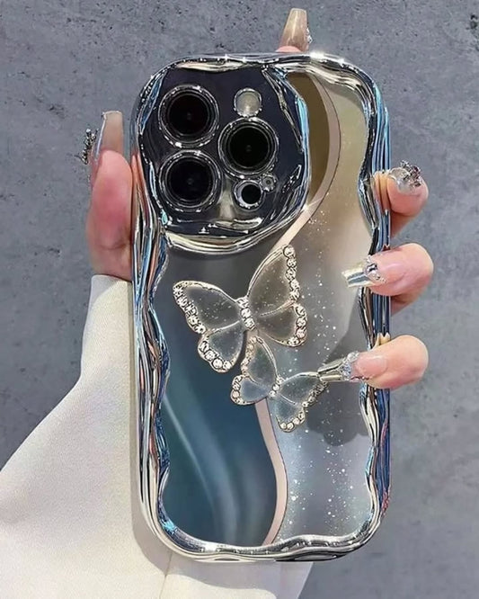 Crystal Sparkle Mirror Butterfly Case - iPhone